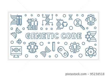 Genetic Code vector modern outline banner or illustration Genetic Code vector modern outline banner or illustration 95238518