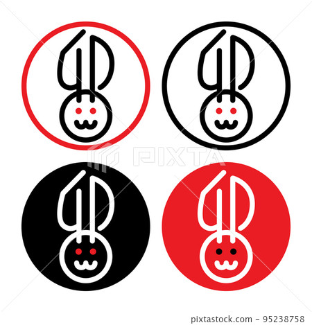 兔年兔標誌 2023 95238758