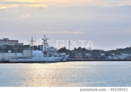Patrol boats anchored at Naha Naval Port 95239421