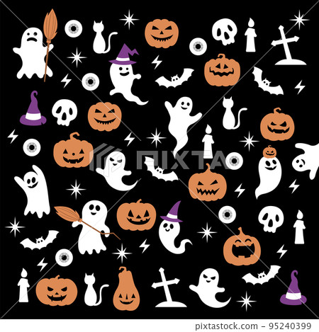 Happy Halloween Vector. magic elements. Pumpkins, Happy Halloween Vector. magic elements. Pumpkins, 95240399