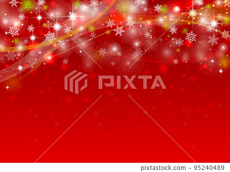 Christmas illumination background frame red Christmas illumination background frame red 95240489