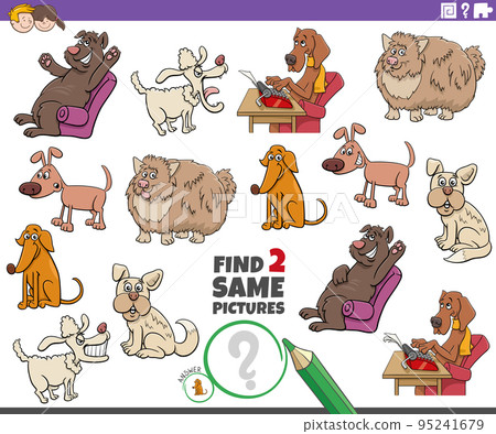 find two same comic dog characters educational game find two same comic dog characters educational game 95241679