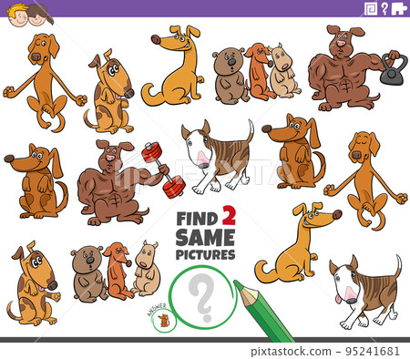 find two same comic dog characters educational task find two same comic dog characters educational task 95241681