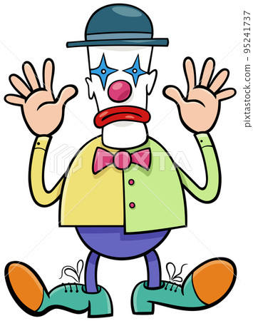 cartoon clown or mime comic character 95241737