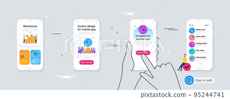 Outline set of Stress grows, Energy and Quick tips line icons for web application. Phone ui interface. Include Computer mouse, Select user, Seo gear icons. Vector Outline set of Stress grows, Energy and Quick tips line icons for web application. Phone ui interface. Include Computer mouse, Select user, Seo gear icons. Vector 95244741