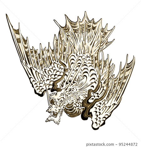 Ukiyo-e dragon part 11 gold version 95244872