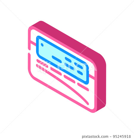 vhs player retro gadget isometric icon vector illustration 95245918