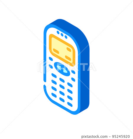 mobile phone old gadget isometric icon vector illustration 95245920