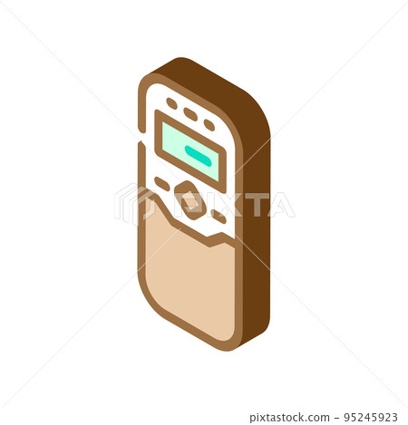 mobile phone retro gadget isometric icon vector illustration 95245923