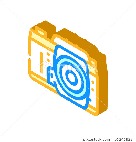 photo camera retro gadget isometric icon vector illustration 95245925