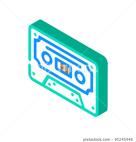 cassette audio retro gadget isometric icon vector illustration cassette audio retro gadget isometric icon vector illustration 95245948