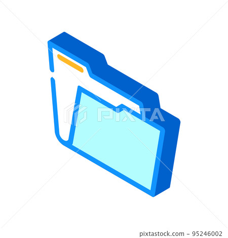 empty folder isometric icon vector illustration - Stock Illustration ...