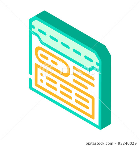 job folder isometric icon vector illustration 95246029