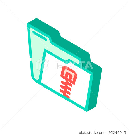 archive folder isometric icon vector illustration 95246045