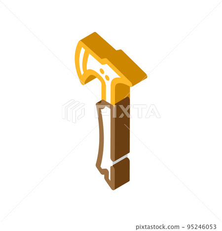 tactical axe hatchet isometric icon vector illustration 95246053