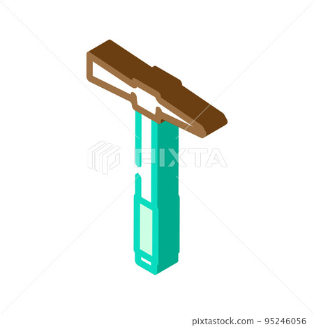 grub axe hatchet isometric icon vector illustration 95246056