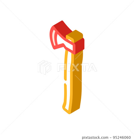 felling axe hatchet isometric icon vector illustration 95246060