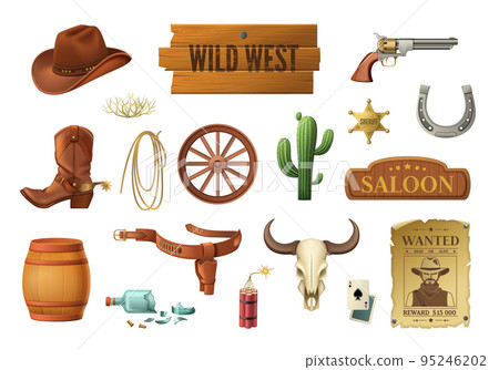 Wild West Cartoon Set Wild West Cartoon Set 95246202