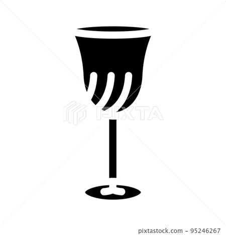 bar wine glass glyph icon vector illustration bar wine glass glyph icon vector illustration 95246267