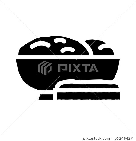clotted cream milk product glyph icon vector illustration clotted cream milk product glyph icon vector illustration 95246427