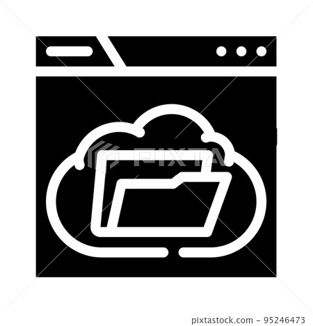 web folder glyph icon vector illustration web folder glyph icon vector illustration 95246473