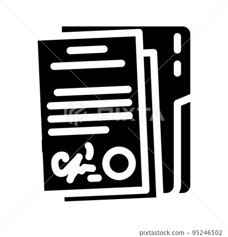 document folder glyph icon vector illustration 95246502