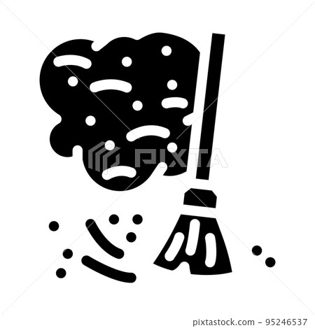 dust home glyph icon vector illustration 95246537