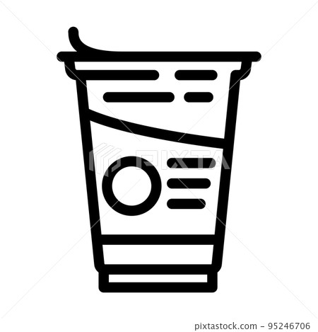 yogurt milk product line icon vector illustration yogurt milk product line icon vector illustration 95246706