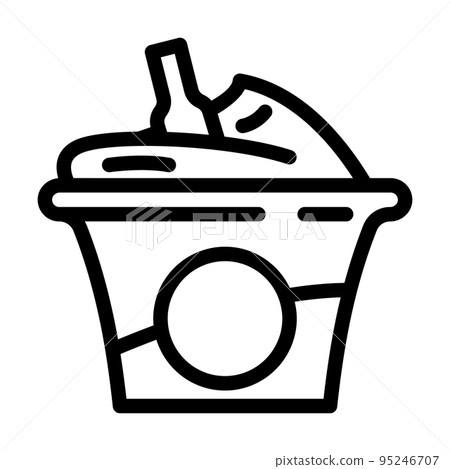 greek yogurt milk product line icon vector illustration greek yogurt milk product line icon vector illustration 95246707