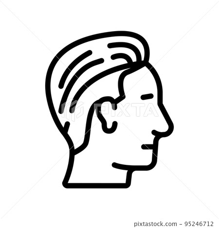 undercut hairstyle male line icon vector illustration undercut hairstyle male line icon vector illustration 95246712