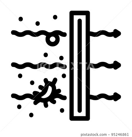 virus filtration line icon vector illustration 95246861