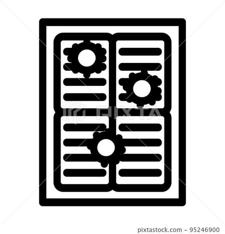 bacteria air protection line icon vector illustration 95246900