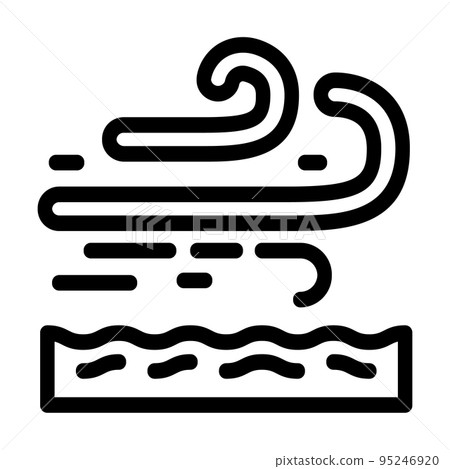 breeze air clean line icon vector illustration 95246920
