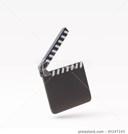 3d Realistic cinema clapper board. Vector illustration. 3d Realistic cinema clapper board. Vector illustration. 95247143