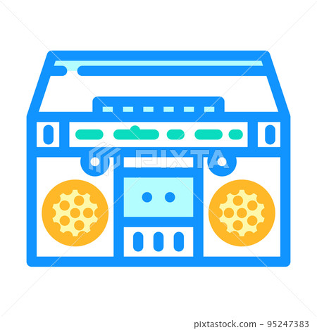 cassette stereo boombox player color icon vector illustration cassette stereo boombox player color icon vector illustration 95247383