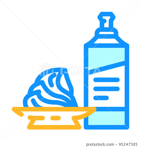 whipped cream milk product color icon vector illustration whipped cream milk product color icon vector illustration 95247385