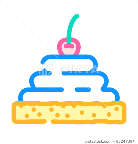 cream cheese milk product color icon vector illustration 95247394