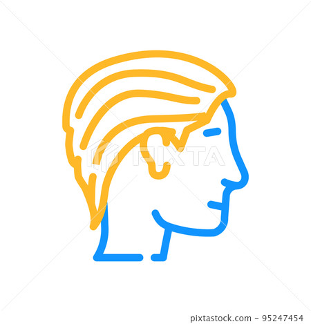 short hairstyle female color icon vector illustration short hairstyle female color icon vector illustration 95247454