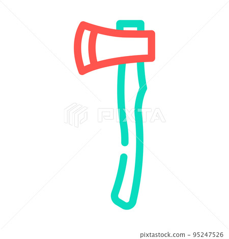 carpenter axe hatchet color icon vector illustration carpenter axe hatchet color icon vector illustration 95247526