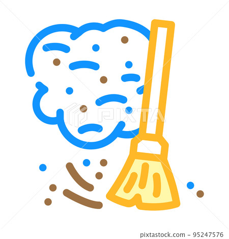 dust home color icon vector illustration 95247576