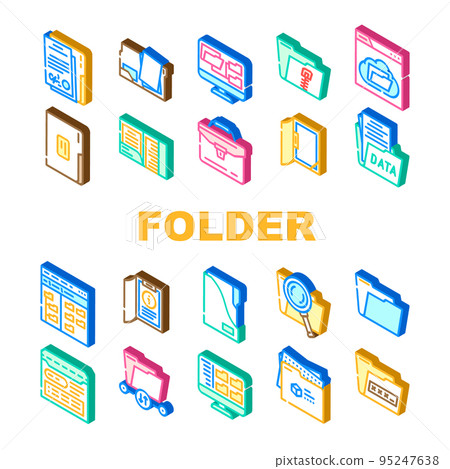 folder document business file icons set vector folder document business file icons set vector 95247638