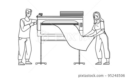Print Machine Industry Equipment Use People Vector Print Machine Industry Equipment Use People Vector 95248506