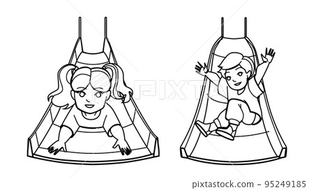 kid slide vector kid slide vector 95249185