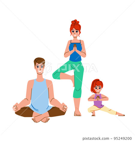 family yoga vector family yoga vector 95249200