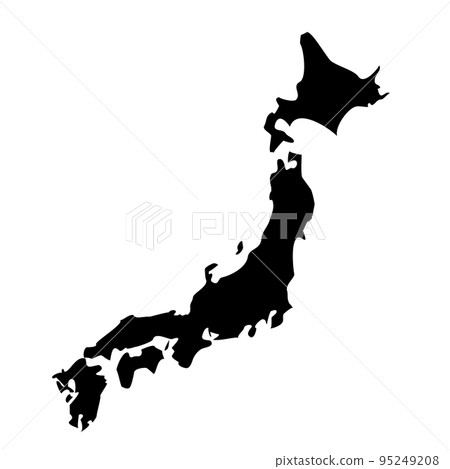 Map of Japan. A simple Japanese archipelago. Map of Japan. A simple Japanese archipelago. 95249208
