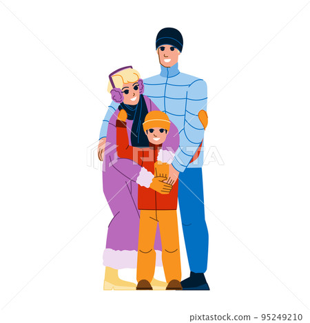 family winter vector family winter vector 95249210