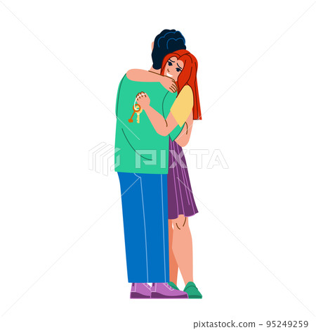 couple new home vector 95249259