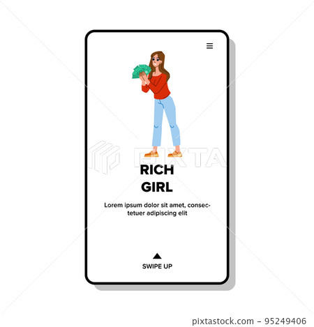 rich girl vector 95249406