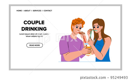 couple drinking vector couple drinking vector 95249493
