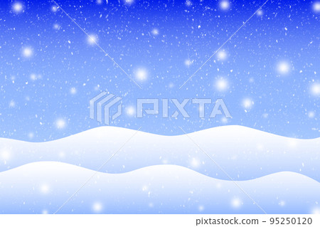 與飄落的雪的冬天背景。聖誕形象。 95250120